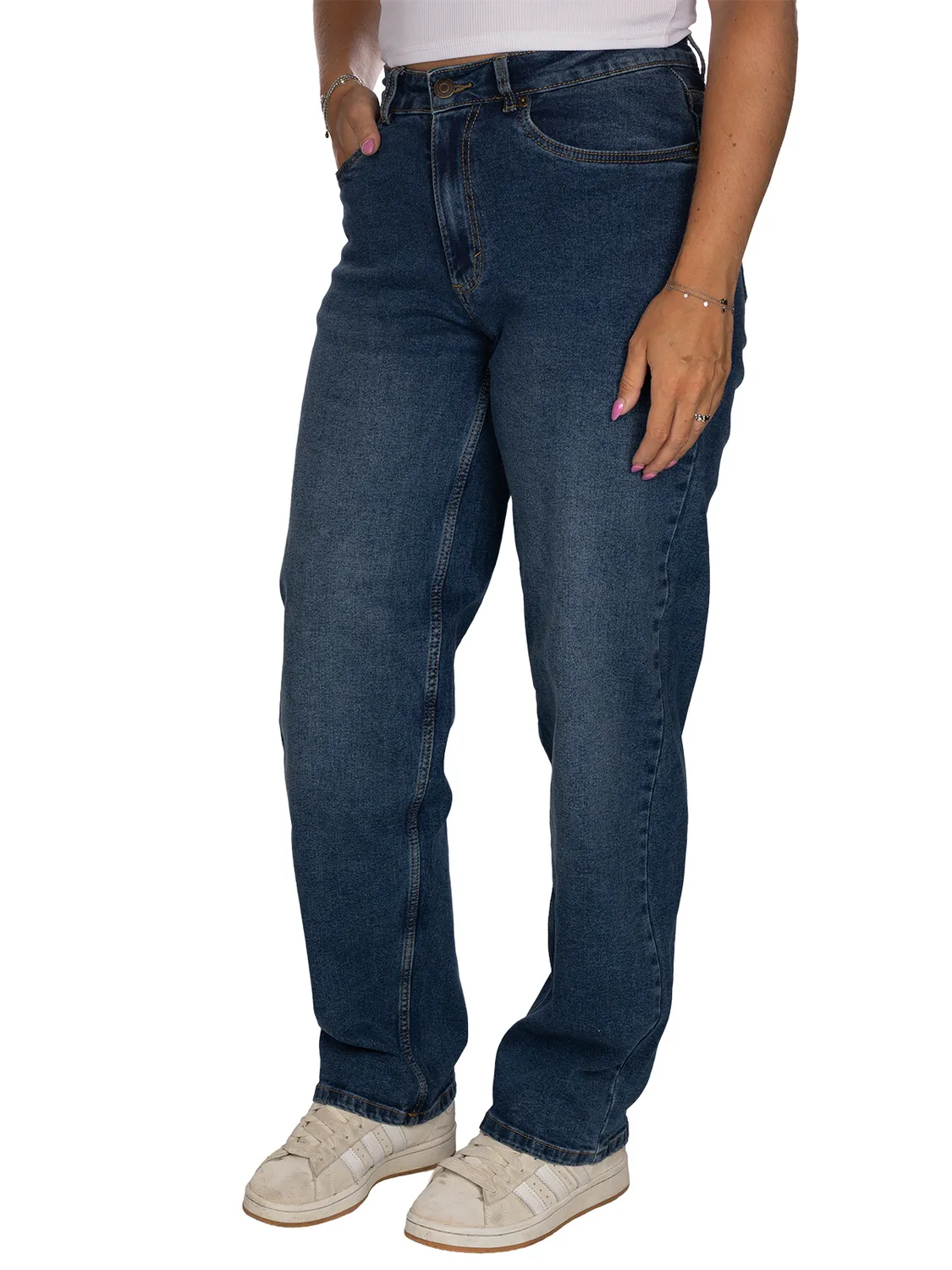 Wibra Jeans Barrel Donna Cotone Denim Comodo