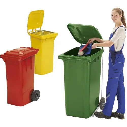 Kaiserkraft bidone rifiuti plastica 360 litri carrellato