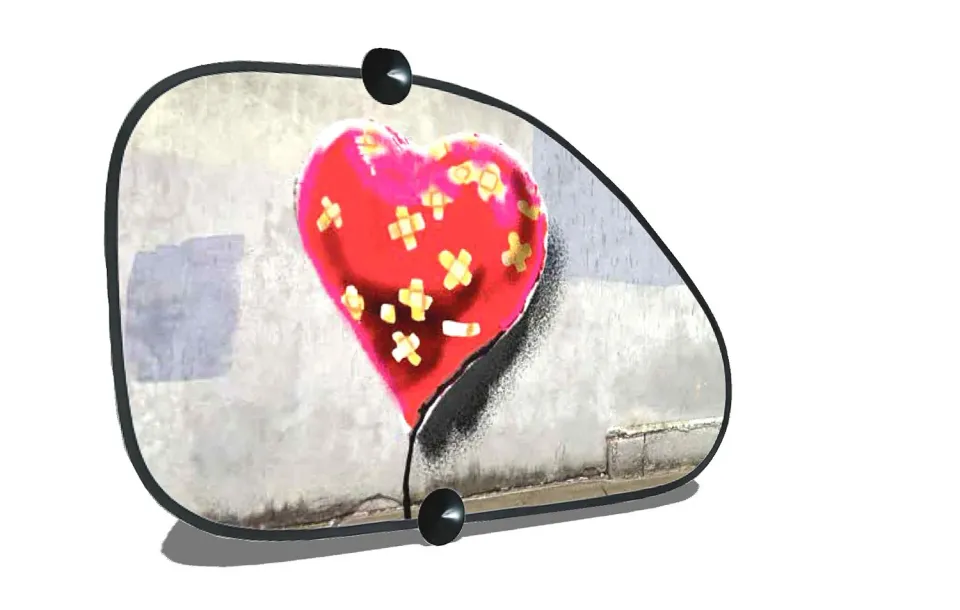 Euromarketing Banksy's Graffiti parasole auto ventosa