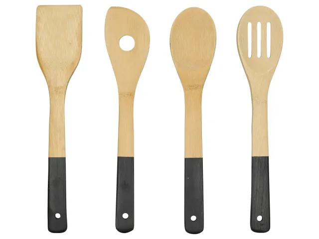 Wibra bamboe set utensili cucina 4 pezzi 30 cm