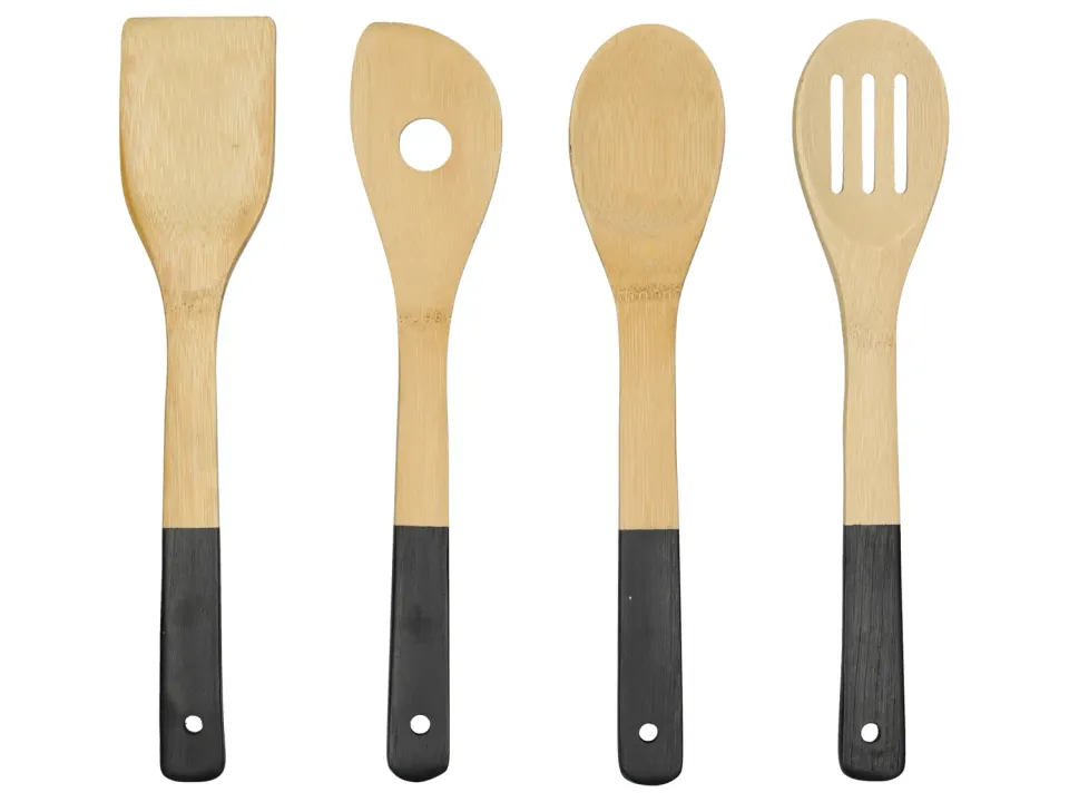 Wibra bamboe set utensili cucina 4 pezzi 30 cm
