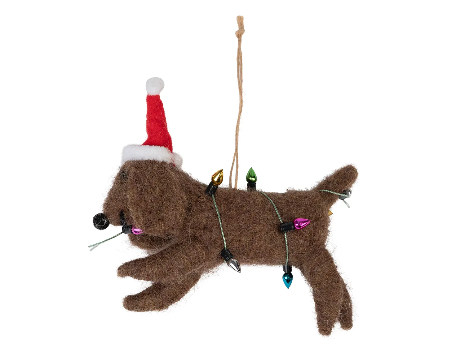 Wibra Cane Addobbo Natalizio Feltro 13 cm Morbido