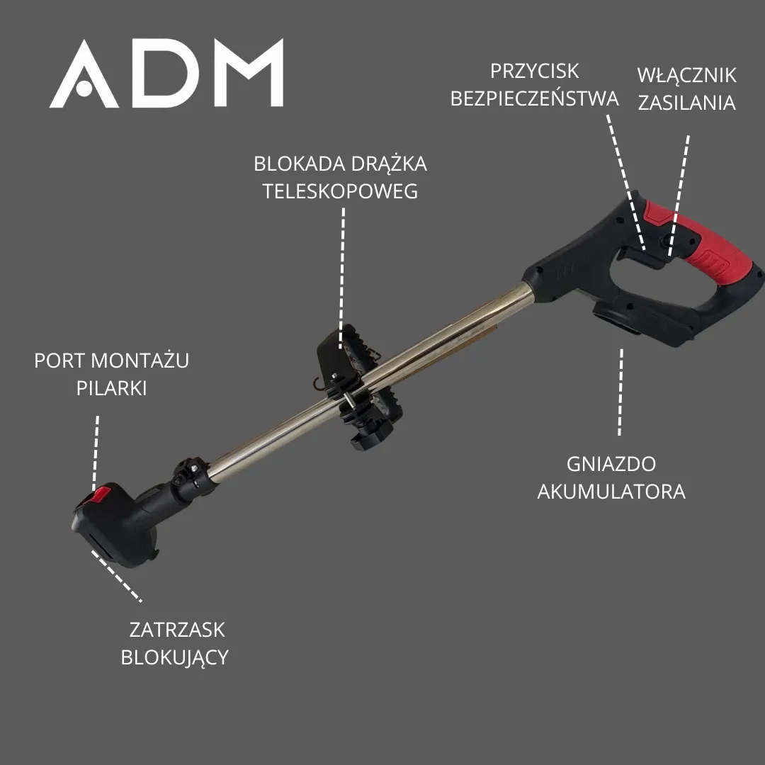 ADAMANTA ADM 7014 Asta Telescopica per Mini Motosega