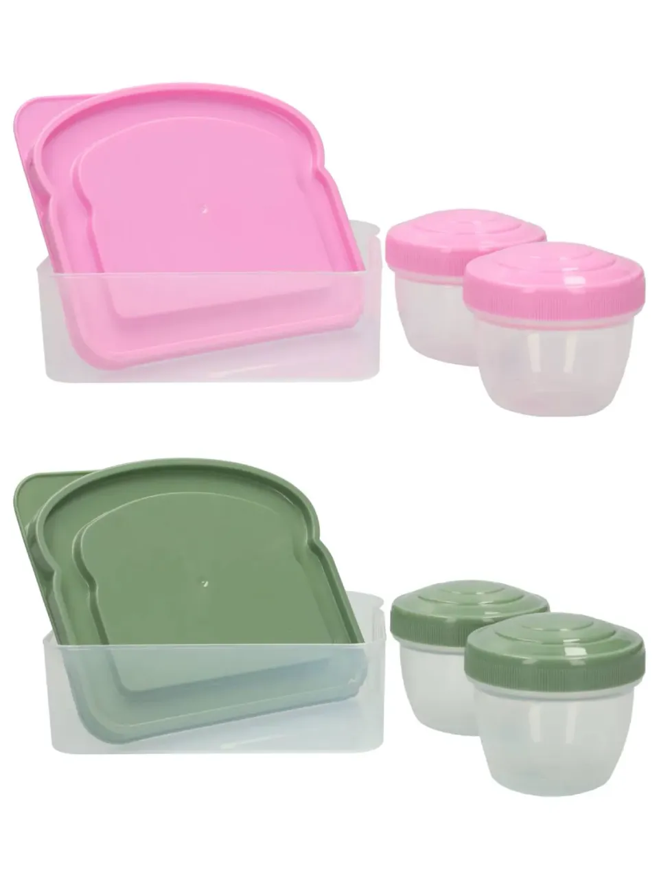Wibra Lunchbox boterham portapranzo set 3 pezzi