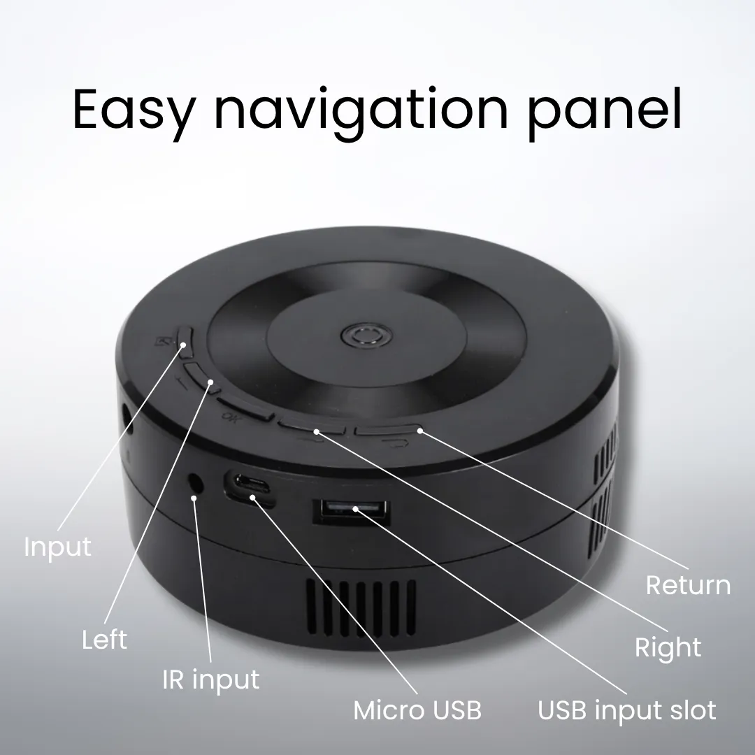 ADAMANTA Mini LED Projector videoproiettore portatile USB