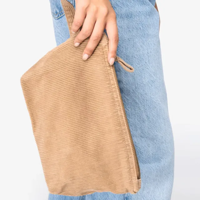 3BPRO NS134 pochette in velluto a coste biologica