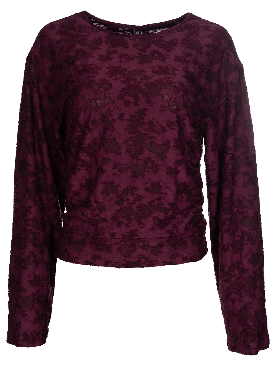 Wibra Fancy Top Donna Floreale Trasparente Manica Lunga