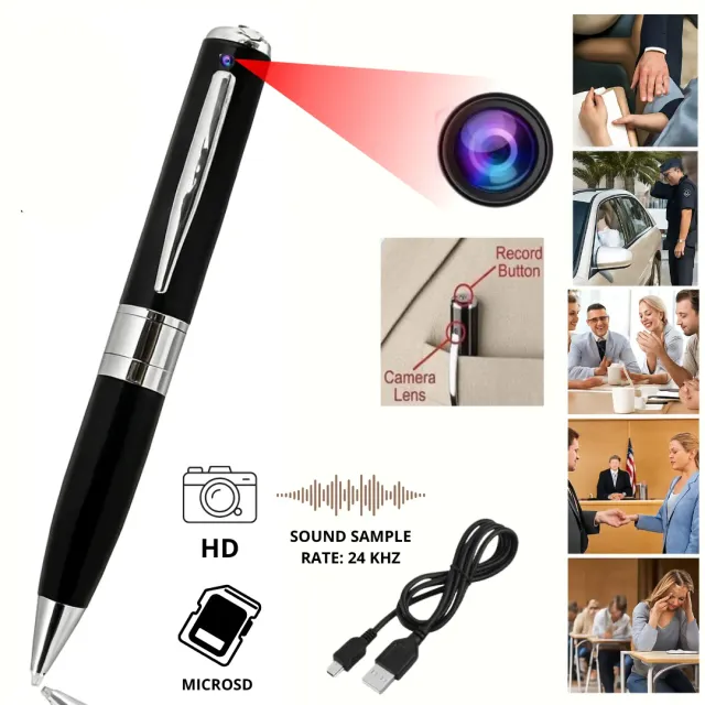ADAMANTA Spy pen with hidden mini camera 2042 penna con telecamera HD