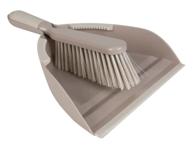 Wibra set spazzola e paletta 34 cm grigio