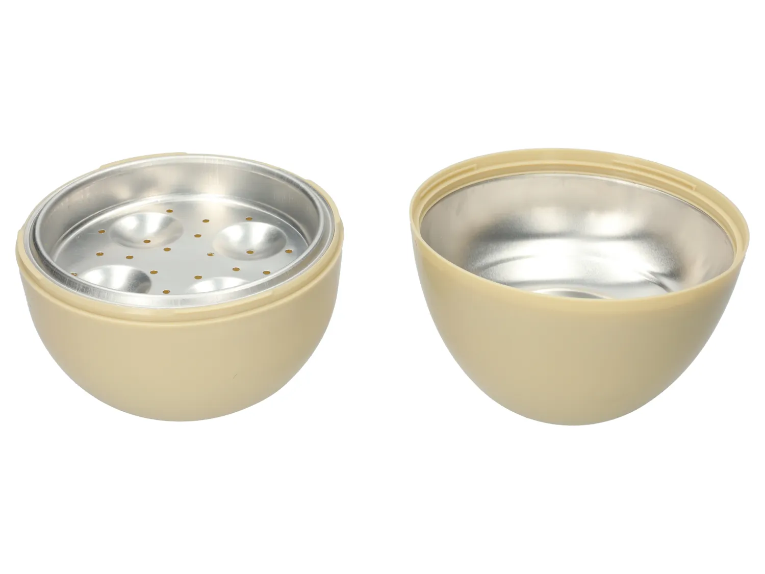 Wibra Cuociuova Microonde Beige per 4 Uova Vapore