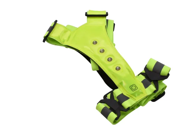 EUROMARKETING Safe Run cintura riflettente LED gialla taglia unica