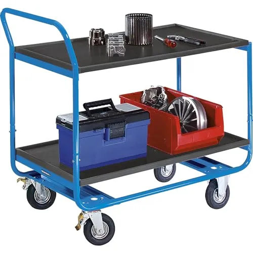 Eurokraft Pro carrello servizio 150 kg 2 pianali MDF
