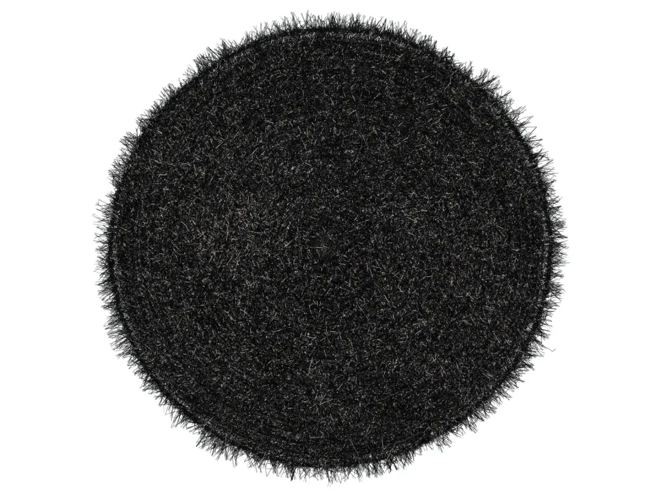 Wibra tovaglietta rotonda 38 cm PVC lavabile nera