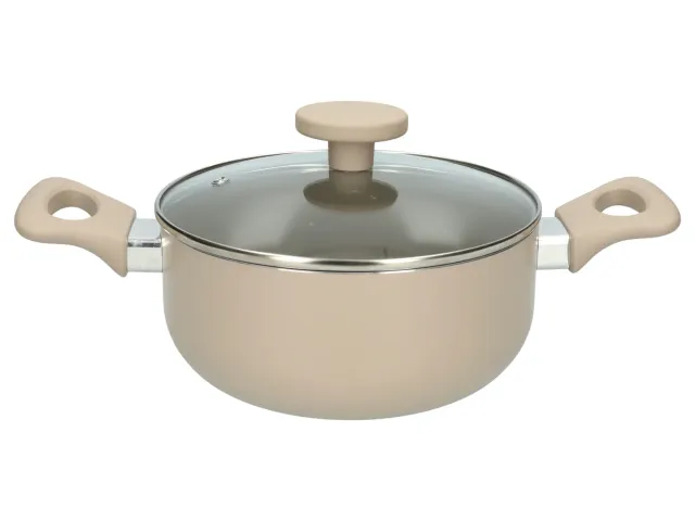 Wibra Casseruola con Coperchio Beige Antiaderente