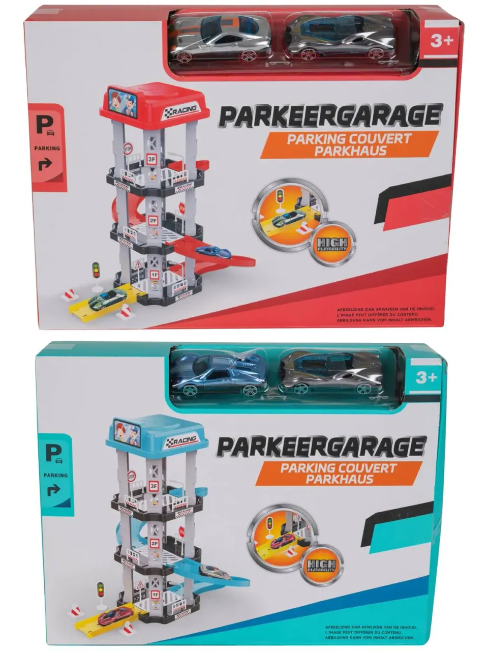 Wibra garage giocattolo 32 cm con auto