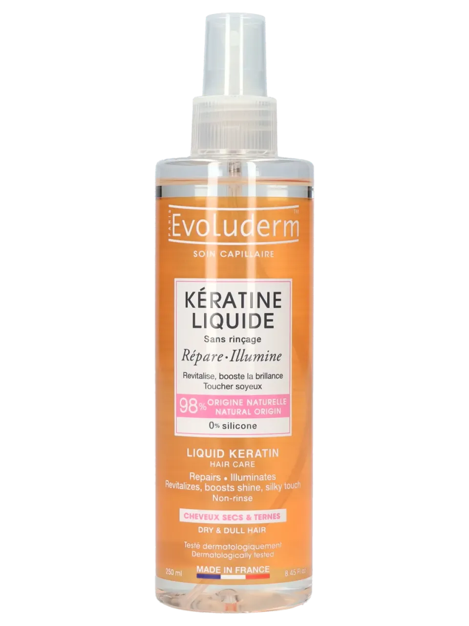 Evoluderm Keratin Liquide balsamo cheratina 250 ml riparatore
