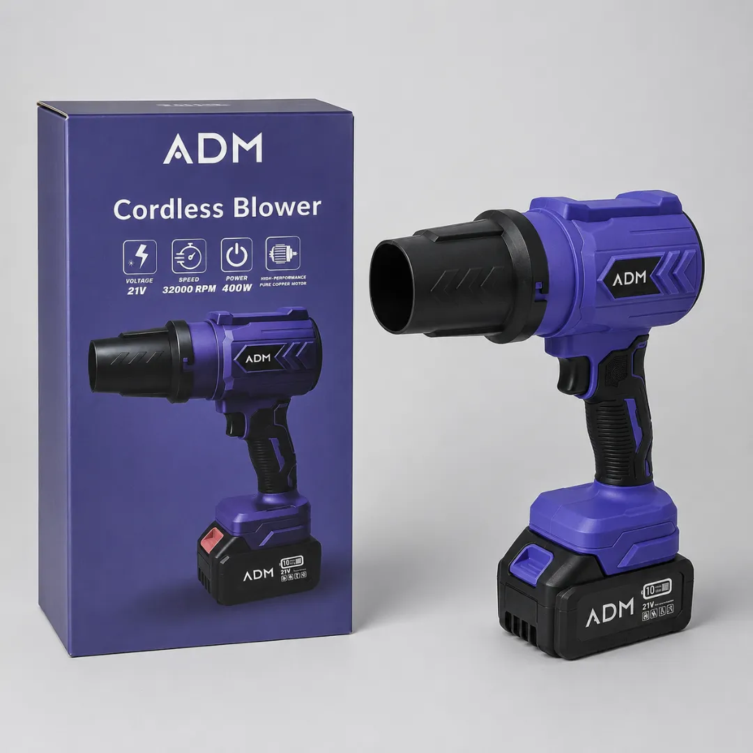 ADAMANTA ADM 7101 Soffiatore a Batteria 21V 400W 3 Ugelli