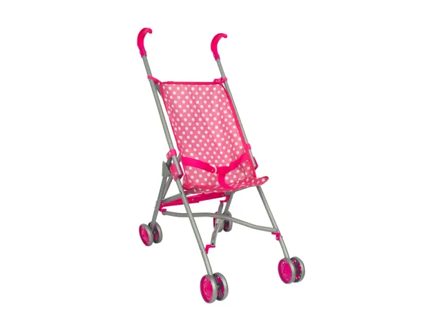 Wibra Passeggino bambole rosa pois 56 cm