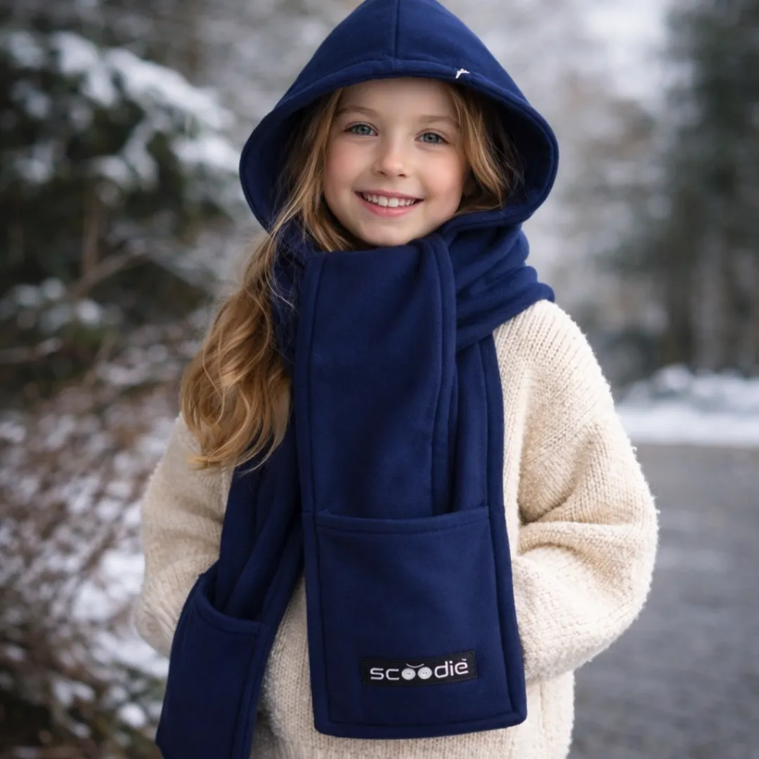 ADAMANTA Scoodie sciarpa con cappuccio in pile