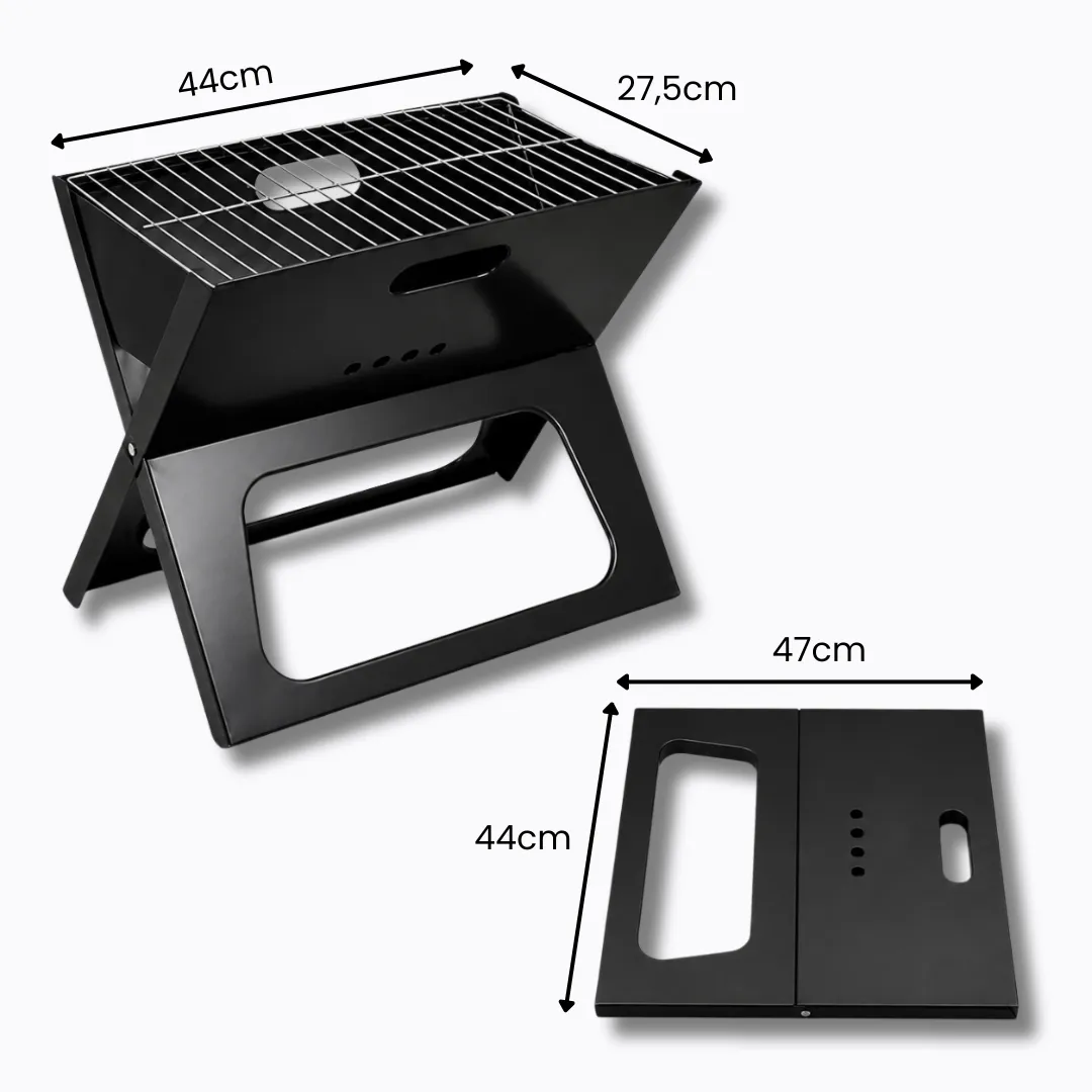 ADM 7089 barbecue pieghevole usa e getta nero