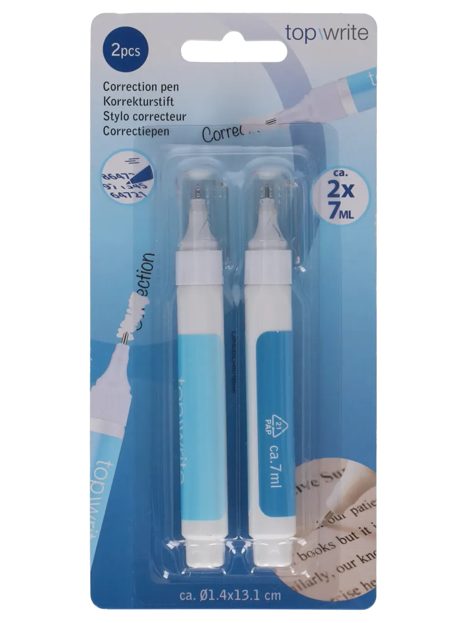 Wibra penna correttiva bianchetto 2 pezzi da 7 ml