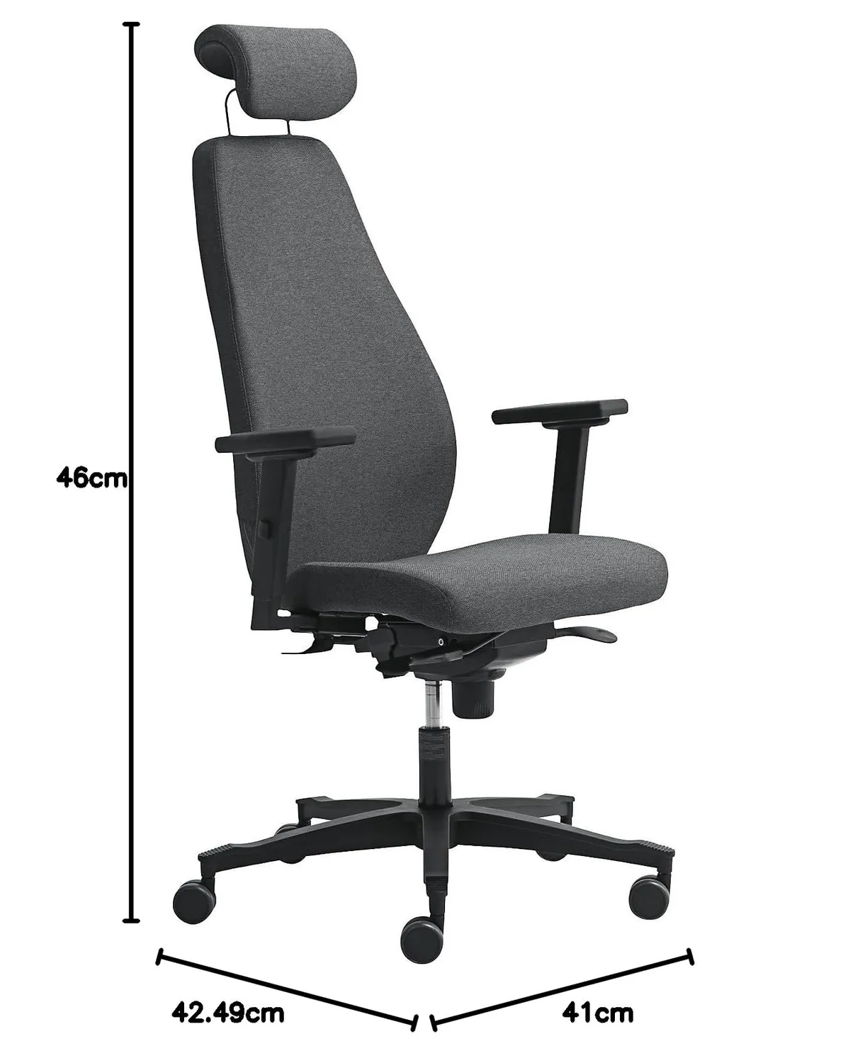 Kaiserkraft sedia da ufficio ergonomica con poggiatesta