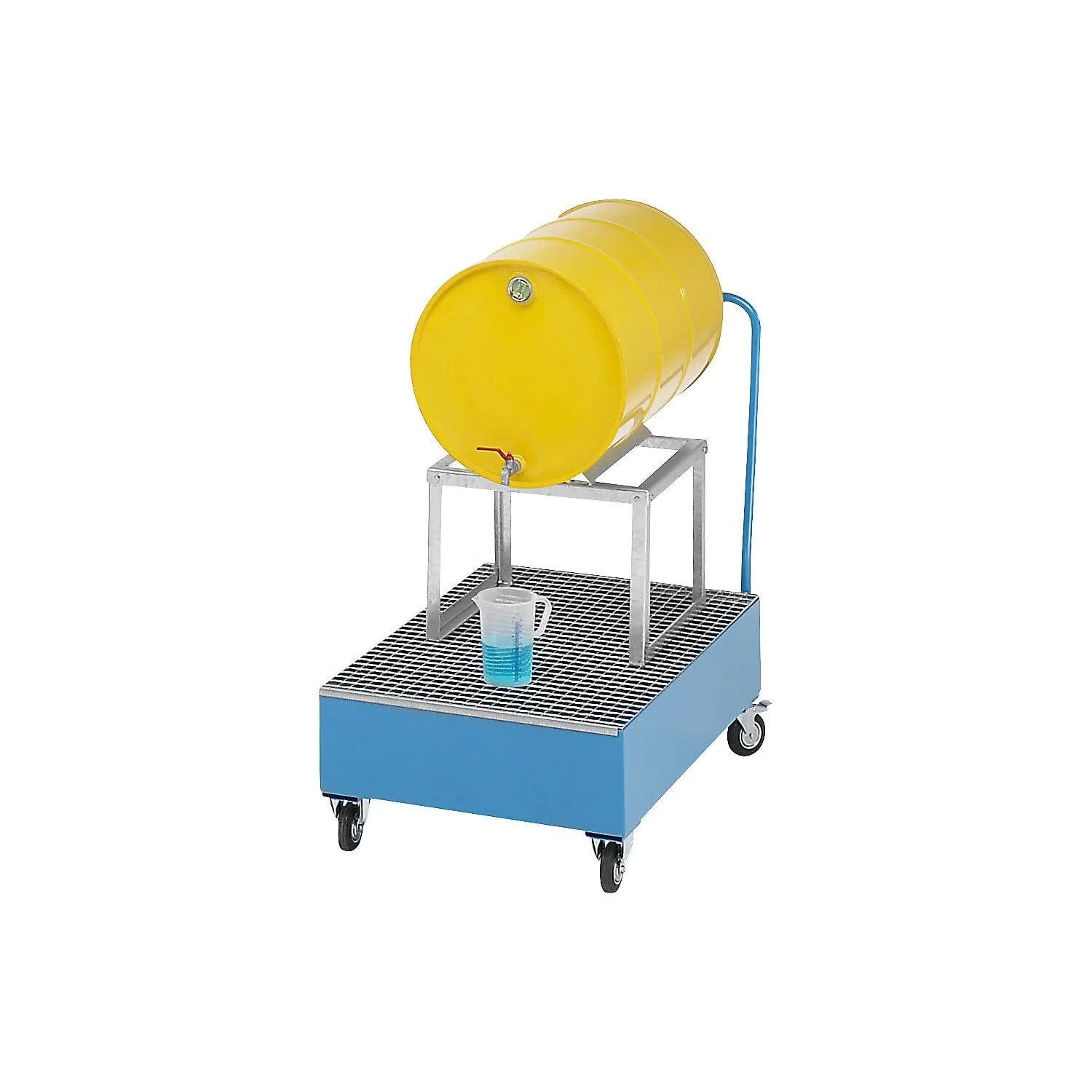 Kaiserkraft eurokraft basic vasca mobile fusti 200 L blu