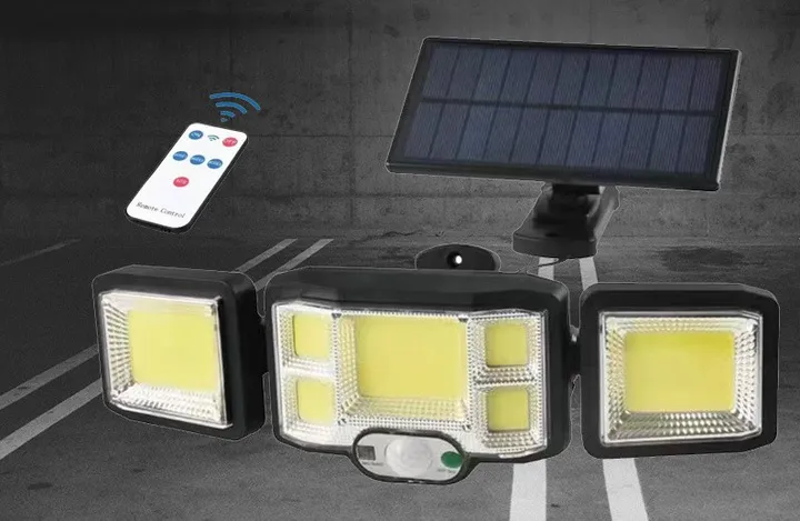ADAMANTA 204 COB Lampada Solare Giardino Telecomando