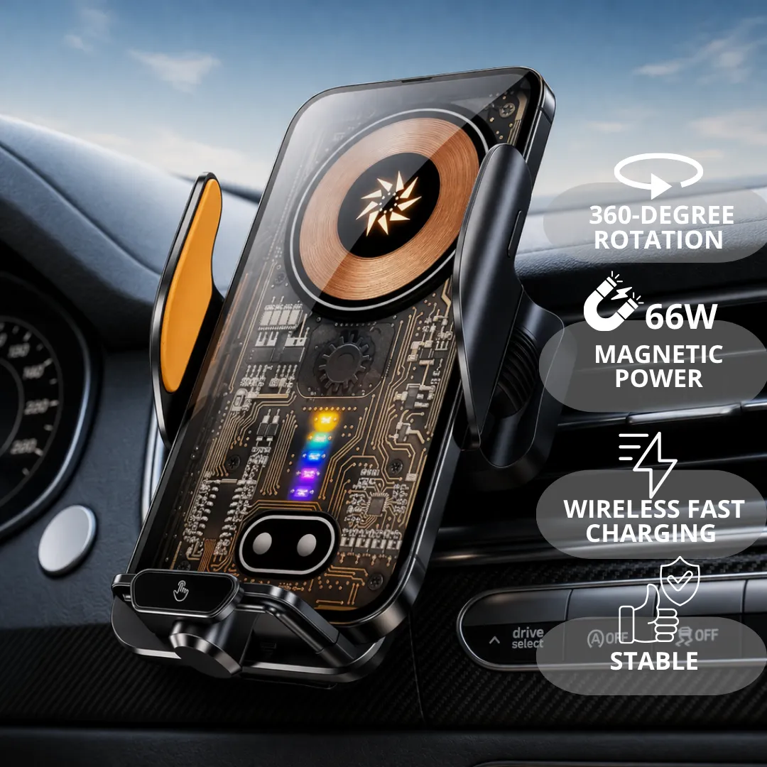 ADAMANTA 7066 supporto auto telefono 15W ricarica wireless