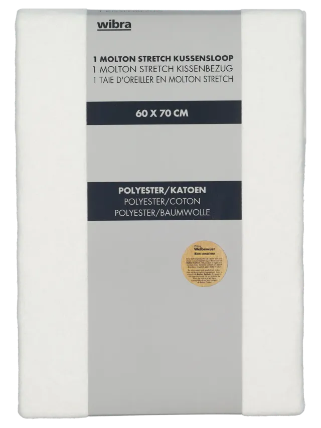 Wibra copriguanciale molton 60x70 cm bianco