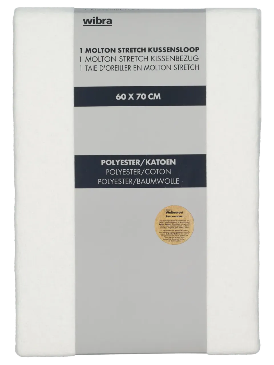 Wibra copriguanciale molton 60x70 cm bianco