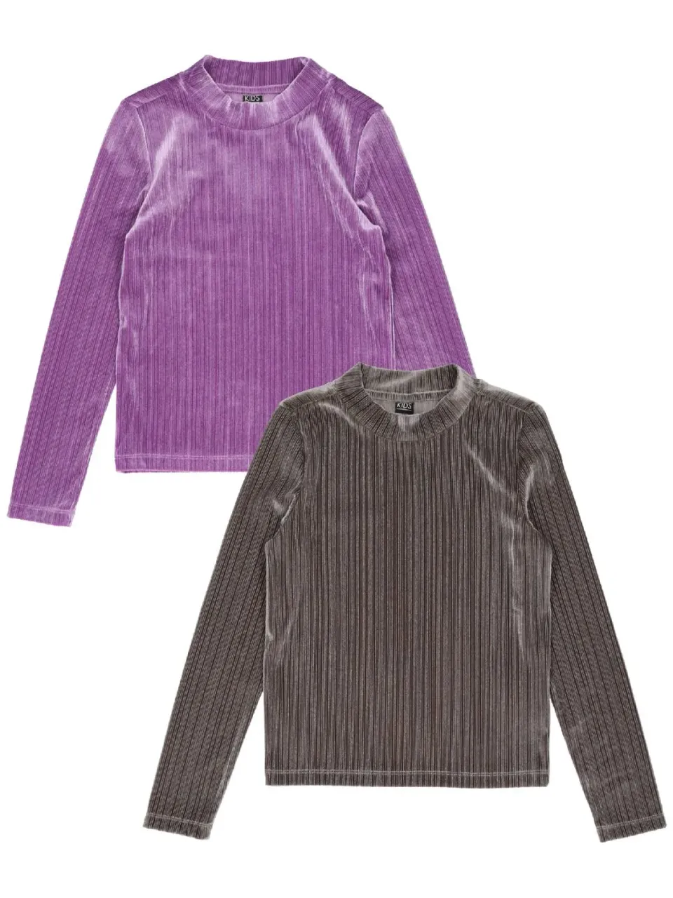 Wibra Top Velluto Bambina Glitter Maniche Lunghe Elastic