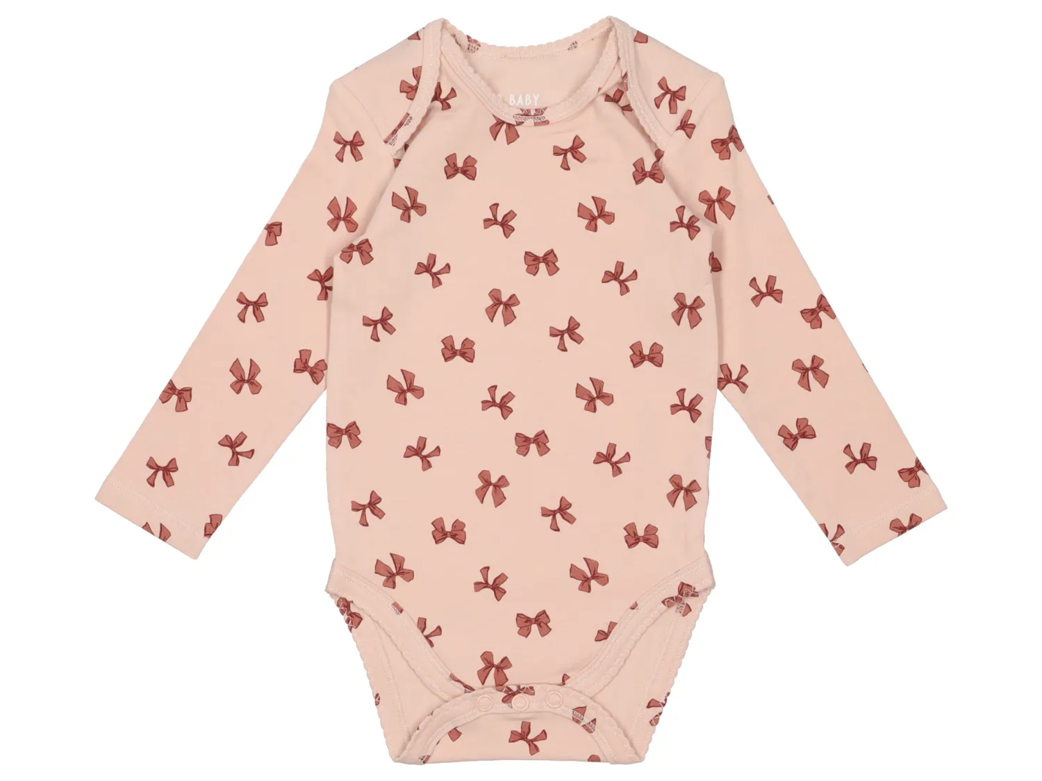 Wibra body neonato in cotone 2 pezzi a maniche lunghe