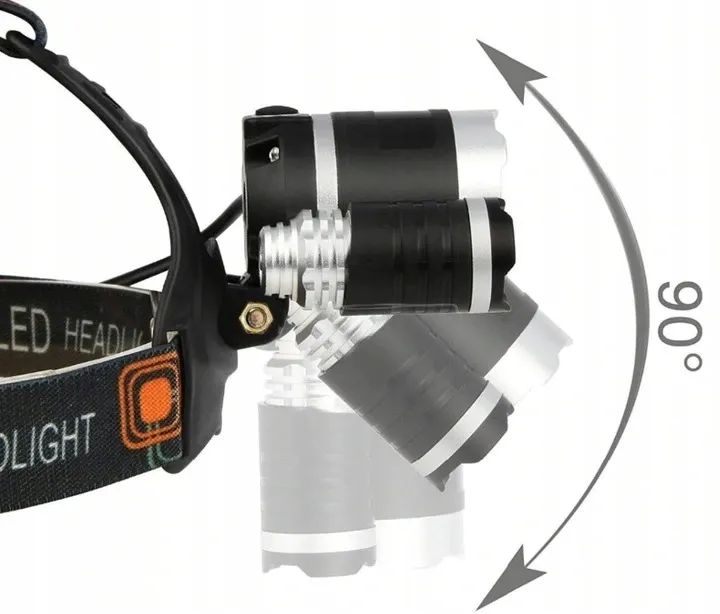 ADAMANTA 419 torcia frontale LED 1T6+2LED USB