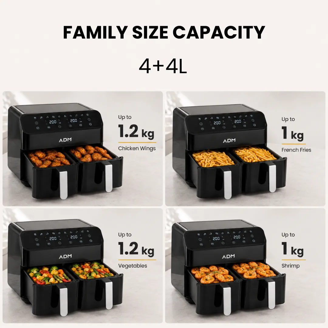 ADAMANTA ADM 550 friggitrice ad aria doppia 8L