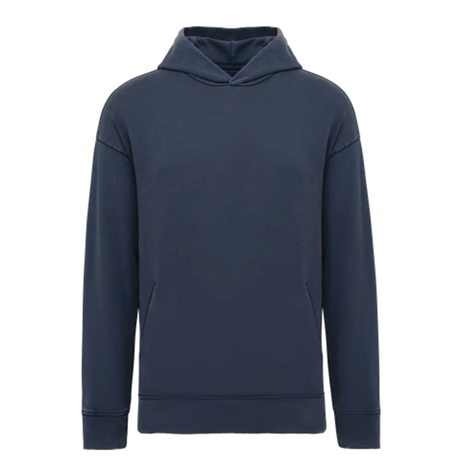 3BPRO NS448 felpa cappuccio oversize unisex cotone bio navy