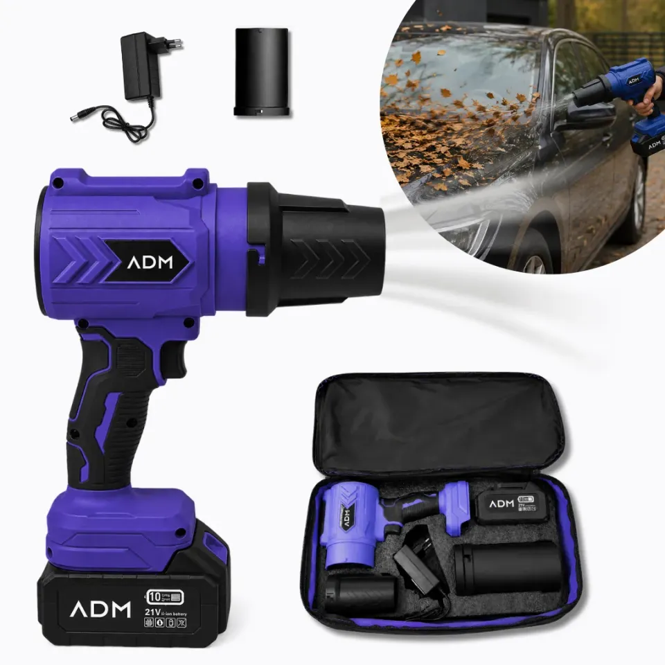 ADAMANTA ADM 7101 Soffiatore a Batteria 21V 400W 3 Ugelli