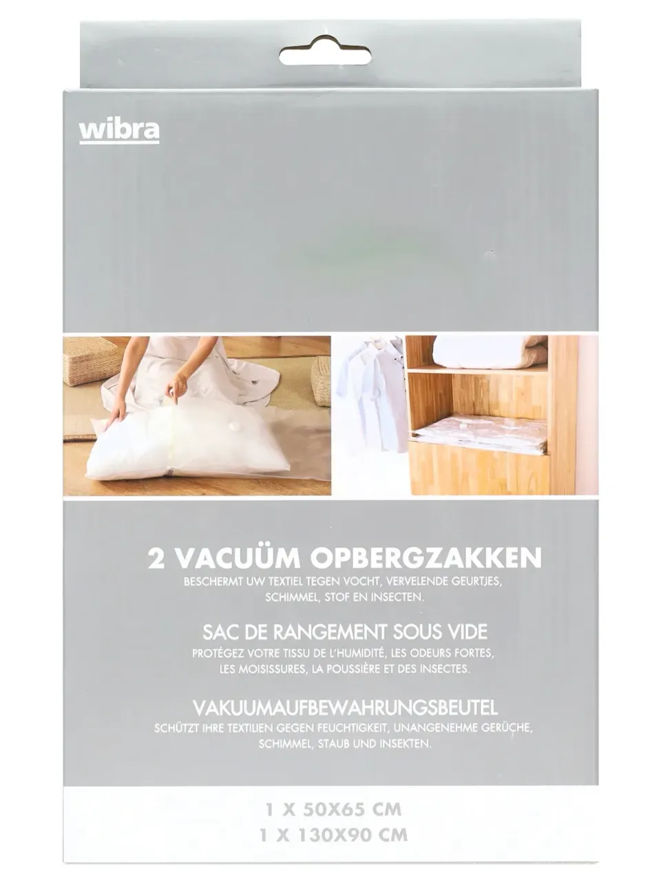 Wibra sacchetti sottovuoto 2 pezzi salvaspazio misti