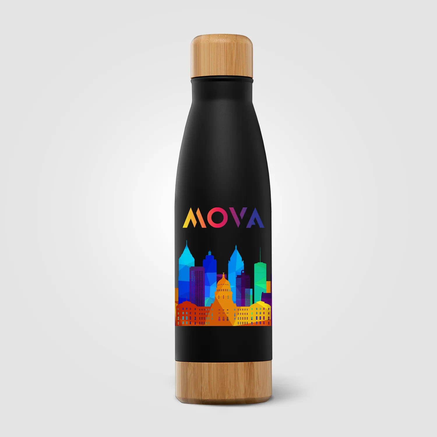 3BPRO Ibiza Bamboo borraccia termica 620 ml in acciaio inox