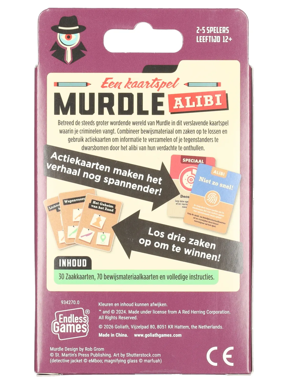 Wibra Murdle Alibi gioco di carte detective
