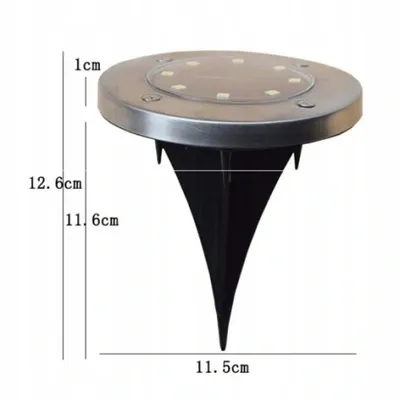 ADAMANTA 350 Luci Solari da Giardino a Disco 4 Pezzi