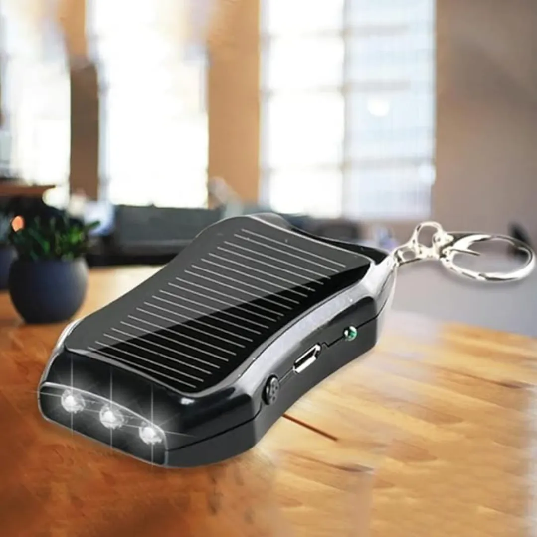 ADAMANTA 413 power bank solare portachiavi 1200 mAh torcia