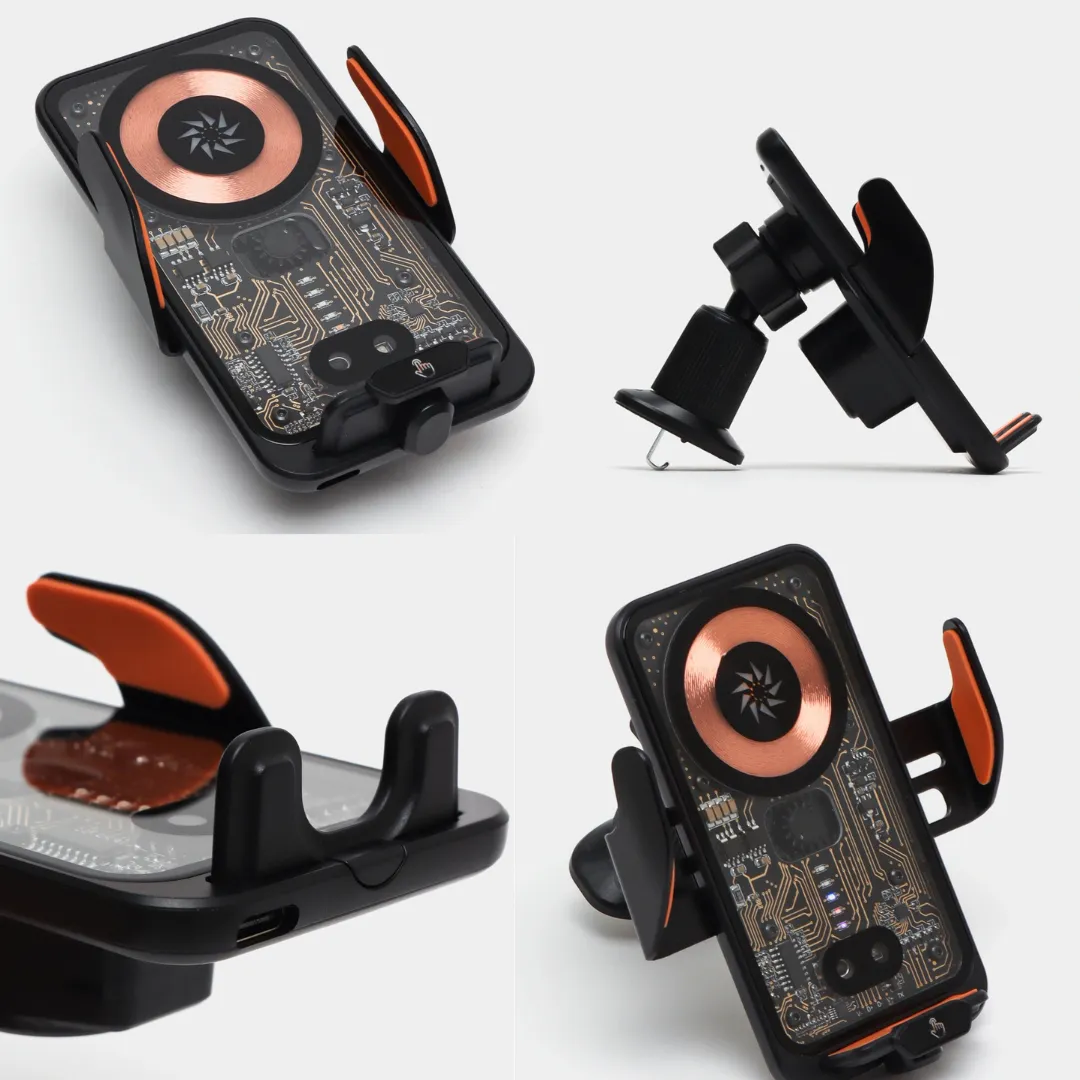 ADAMANTA 7066 supporto auto telefono 15W ricarica wireless