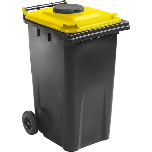 Kaiserkraft bidone rifiuti DIN EN 840 HDPE con foro bottiglie