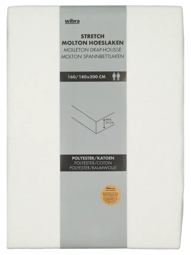 Wibra molton bianco cotone proteggi materasso