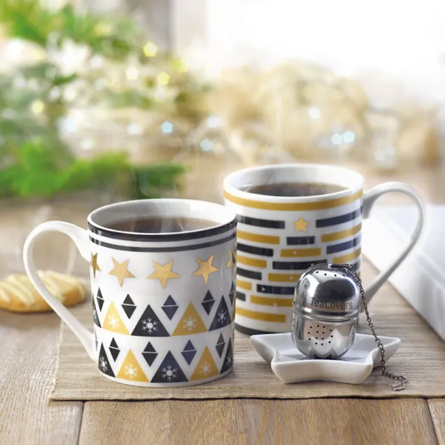 3BPRO CX1443-99 set tazza con filtro e piattino in ceramica