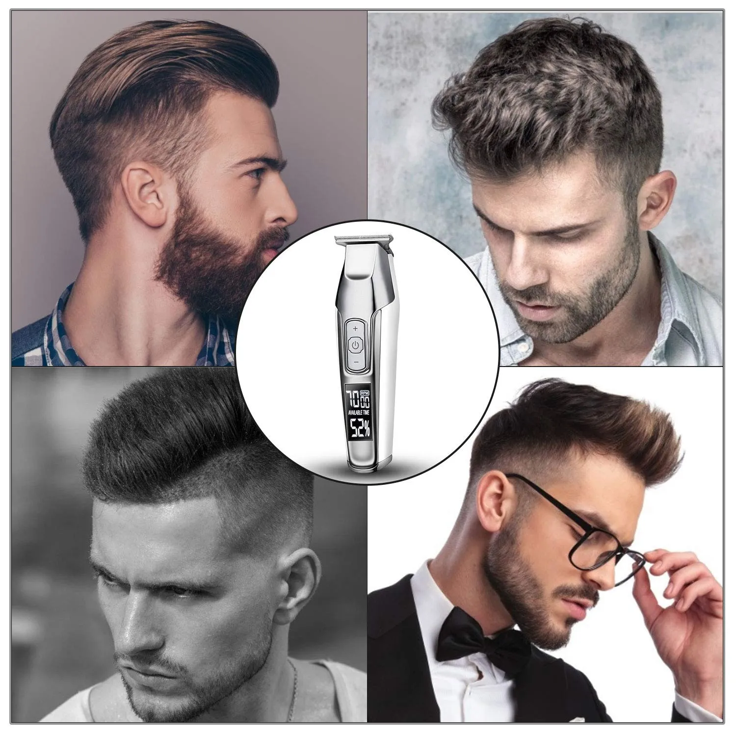 Action Tagliacapelli Uomo Ricaricabile Lama Ceramica