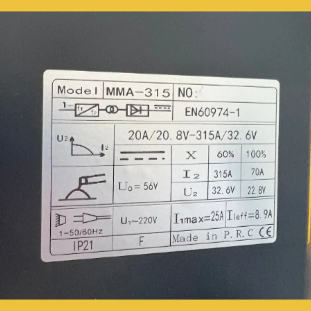 ADAMANTA ADM saldatrice inverter MMA-315 315A