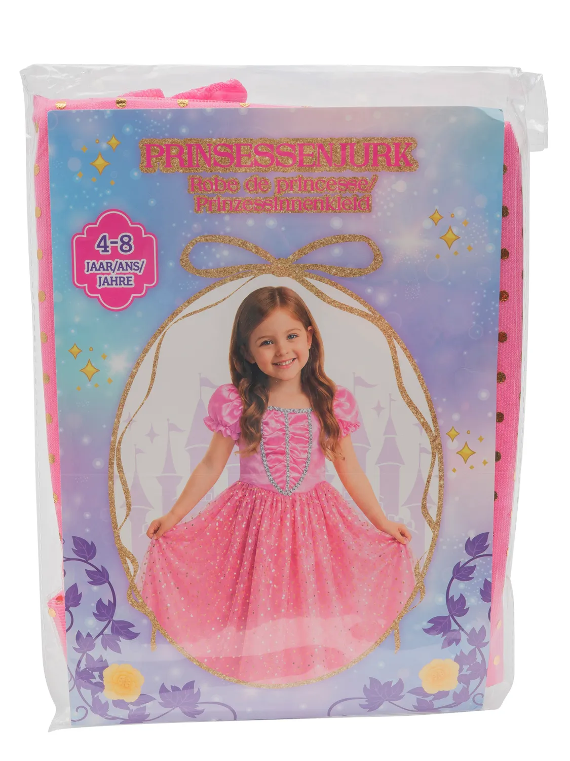 Wibra 4-8 anni costume principessa travestimento polyestere