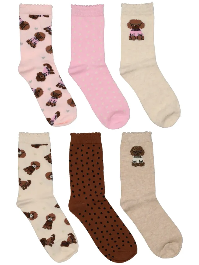 Wibra Calzini Bambina Cotone 3 Paia Elasticizzati